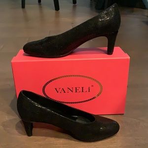 Vaneli black sequenced heels